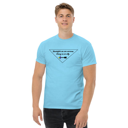 "Straight As An Arrow. Strong As An Ally." Men's T-Shirt