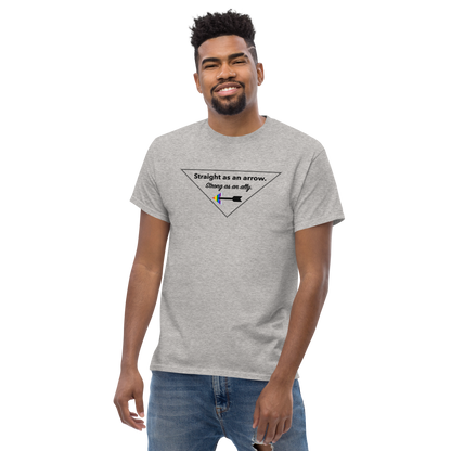 "Straight As An Arrow. Strong As An Ally." Men's T-Shirt