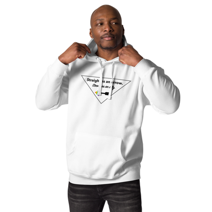 "Straight As An Arrow. Strong As An Ally." Unisex Hoodie